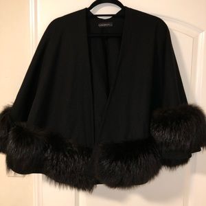 VINTAGE FUR TRIM CAPE